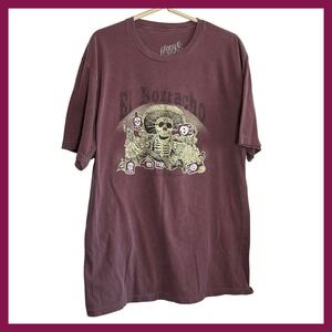 NWOT Moonshine Spirit Brad Paisley Mens El Borracho Skeleton‎ Graphic T-Shirt